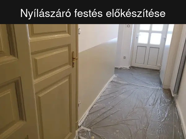 Nyílászáró festés előkészítése